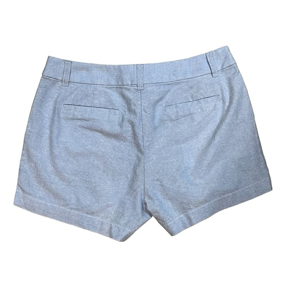 J. Crew Blue Cotton Shorts Poplin Preppy Classic Summer Shorts Womens Size 4 - Picture 11 of 14